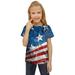 Independence Day Children Tees Toddler 4th Of July 3D Graphic Printed Boys Girls Baby Novelty Tee Shirts Short Sleeve Unisex Tops Casual Soft Blouse Child Clothing Kids Dailywear Outwear