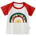 Children Short Sleeve Tee Shirt Summer Tee Shirt Baby Top Breathable Cute Children Clothes Rainbow Child Clothing Streetwear Kids Dailywear Outwear