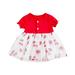 Baby Summer Dress Cherry Lemon Printed Lovely Crew Neck Short Sleeve A Swing Casual Child Sundress Streetwear Kids Dailywear Outwear