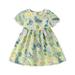 Toddler Baby Girls Dresses Short Sleeve Floral Summer Beach Dress Casual Clothes Sleeveless Skirt Sundress Child Sundress Streetwear Kids Dailywear Outwear