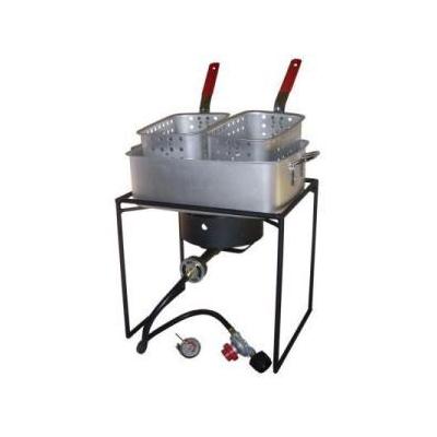 King Kooker 16 in. 54,000 BTU Outdoor Cooker with Rectangular Aluminum Fry Pan & Two Baskets - 1618