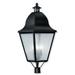 Livex Lighting Amwell Collection Black Brass 6-inch x 38-inch 4-light Outdoor Post Lantern