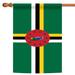 Green and Yellow Dominica Outdoor House Flag 40" x 28"
