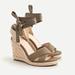 J. Crew Shoes | Like New: J.Crew Lace-Up Espadrille Wedges | Color: Green/Tan | Size: 9