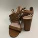 Kate Spade Shoes | Kate Spade Size 9 Lasercut Leather Block Heel Sandal | Color: Brown | Size: 9