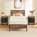 Trent Austin Design® Kempst Iron Standard 3 Pieces Configurable Bedroom Set Wood/Metal in Black | 39.4 H x 39.45 W x 77.56 D in | Wayfair