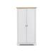 Winston Porter Alaska Wardrobe Solid Wood w/ a Pine Wood Top Wood in White/Brown | 74 H x 40 W x 22 D in | Wayfair 7AD5AB1EB0474D42864ED9580ED23003