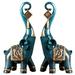 Bungalow Rose Miquesha 2 Piece Elephant Figurine Set Resin in Blue/Yellow | 9 H x 3.93 W x 2.36 D in | Wayfair 8275EAFFFD4D423196CB79043F6F46A1