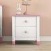 Latitude Run® Mateen 2 - Drawer Solid Wood Nightstand Wood in Pink | 20.5 H x 20 W x 17 D in | Wayfair 51D254E78A114042A82ED83917147A1D
