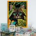Bay Isle Home™ Cute Cat w/ Butterfly In Jungle Bushes I - Animals Cat Canvas Wall Art Metal in Blue/Gray/Green | 40 H x 30 W x 1.5 D in | Wayfair