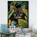 Bay Isle Home™ Cute Cat w/ Butterfly In Jungle Bushes I - Animals Cat Canvas Wall Art Metal in Blue/Gray/Green | 32 H x 24 W x 1 D in | Wayfair