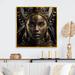 Dakota Fields Bohemian Woman Traditional Headdress Vintage Gold IV - Print on Canvas in Gray | 16 H x 16 W x 1 D in | Wayfair