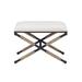 Birch Lane™ Metal Accent Stool Polyester/Upholstered in Brown | 17.25 H x 24 W x 18.25 D in | Wayfair EDF0863885E6497D88AF0FA3F2BEF02C