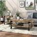 17 Stories Andiel 2 Piece Coffee Table Set Wood/Metal in Black/Brown/Gray | Wayfair DDD8DCFD11514E3F84E9DA3987FAB984