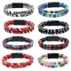 Bracelet Tribal Double Couche pour Homme et Femme Corde en Tissu Style Bohème Ethnique Été 2023