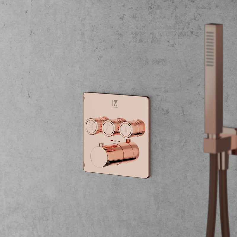 Mariner Eden edge Thermostat für 3 Verbraucher, eckig, EDE2903-RG,