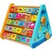 Dosaele Wooden Activity Centre Triangle toys - Wooden Alphabet Blocks Abacus clock - Activity Cube for Toddlers 5 in 1-Wooden Activity Toys for Babies Montessori Learning-Wooden Toys for 1 year old