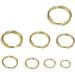 50/100pcs/lot 4-12mm Stainless Steel Open Double Jump Rings for Key Double Split Rings Connectors DIY Craft Jewelry Making (Color : Gold Steel 50pcs Size : 0.6x6mm)