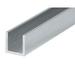 4 FT- 5/8 Aluminum Channel 1/16 Walls x 5/8 High 6063 Alloy T-6 Temper Clear Anodized