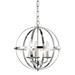 Modern Silver Chandelier Orb Chandelier Lighting Small Globe Chandeliers for Foyer Chrome Chandelier 3 Light Pendant Light Fixtures for Kitchen