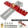 Protoiya Cabinet Hardware Jig Aluminium Alloy Mounting Template Drill Guide Adjustable Drill Guide Template Tool Portable Drawer Pull Jigs Punch Locator Drill Guide for Door Drawer Handles and Pulls