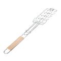 Wovilon Wooden Handle Sausage Tongs Barbecue Tongs Stainless Steel Hot Dogs Bbq Barbecue Accessories