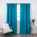 Quality Home Oxford Anti-Rust Silver Grommet Curtains- Set of 2 Panels â€“ Window Treatment for Porch Patio Pergola Sunroom Gazebo Living Room Sliding Door (Aqua 52â€�W x 84â€�L)