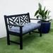 Mozaic Humble + Haute Blue and White Stripe Indoor/Outdoor Bristol Bench Cushion 56 x 19.5 x 2 - Nelson Commodore Blue