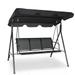 Outdoor Patio Swing Canopy Bench Chair Black