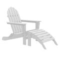 Havenside Home Nelson 8-piece Recycled Plastic Folding Adirondack Chairs and Ottoman Set White