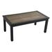 Patio Festival Metal Outdoor Coffee Table in Brown and Black Finish