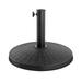 Nuu Garden Outdoor Round Black Patio Umbrella Base Resin and Concrete Black