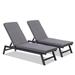 2 PCS Outdoor Lounge Chair Cushion Replacement Patio Funiture Seat Cushion Chaise Lounge Cushion Thick Comfortable Reclining Lounge Portable Chaise Cushion for Outdoor Patio Furniture Black White