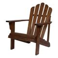Shine Company Traditional Cedar Wood Patio Porch Adirondack Chair in Brown