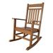Shine Company All-Weather Traditional Resin Patio Porch Rocker in Brown