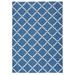 Havenside Home Nedonna Geometric Diamonds Indoor/ Outdoor Area Rug by Dark Blue 10 x 13 Abstract 10 x 14 Entryway Kitchen Patio White Blue