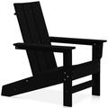 Havenside Home Hawkesbury Recycled Plastic Modern Adirondack Chair by - 33.5 x 29 Black