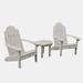 highwood 2 Classic Westport Adirondack Chairs and Side Table Harbor Gray