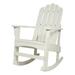 Shine Company Traditional Cedar Wood Adirondack Porch Rocker in White