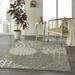 HomeRoots 6 Runner Gray and Ivory Floral Indoor Outdoor Area Rug 42 W x 66 D x 1 H 4 x 6 Accent Rectangle