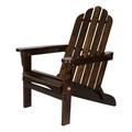 Shine Company Traditional Cedar Wood Folding Adirondack Chair in Brown