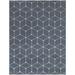 Balta Macsen Geometric Indoor/Outdoor Area Rug Blue 7 10 x 10 8 x 10 White Off-White