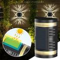 Wiueurtly Solar Lights Outdoor Stainless Steel Outdoor Solar Lights Led Landscape Lighting Solar Powered Outdoor Lights Solar Garden Lights for Way Walkway