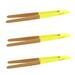 BambooMN Premium 12 Reusable Bamboo Kitchen A Toast Tongs For Cooking & Holding - Yellow - 30 Pieces