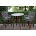 Eilaf 3 pc. Eucalyptus and Mosaic Counter Height Bistro Set with Wicker Armchairs - N/A