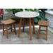 Eilaf 3 pc. Eucalyptus and Mosaic Counter Height Bistro Set with Pub Stools - N/A