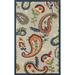 Ox Bay Carrabelle 3 x 5 Multicolor Paisley and Floral Outdoor Rug