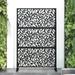 Neutypechic Privacy Screen Freestanding Room Divider Outdoor Privacy Metal Fence Panel Series Black 6.3 ft. H X 4 ft. W