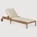 Ethnicraft Jack Outdoor Adjustable Lounger with Thin Cushion - 10338