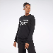 Women's Reebok Identity Big Logo Fleece Crew Sweatshirt in Black